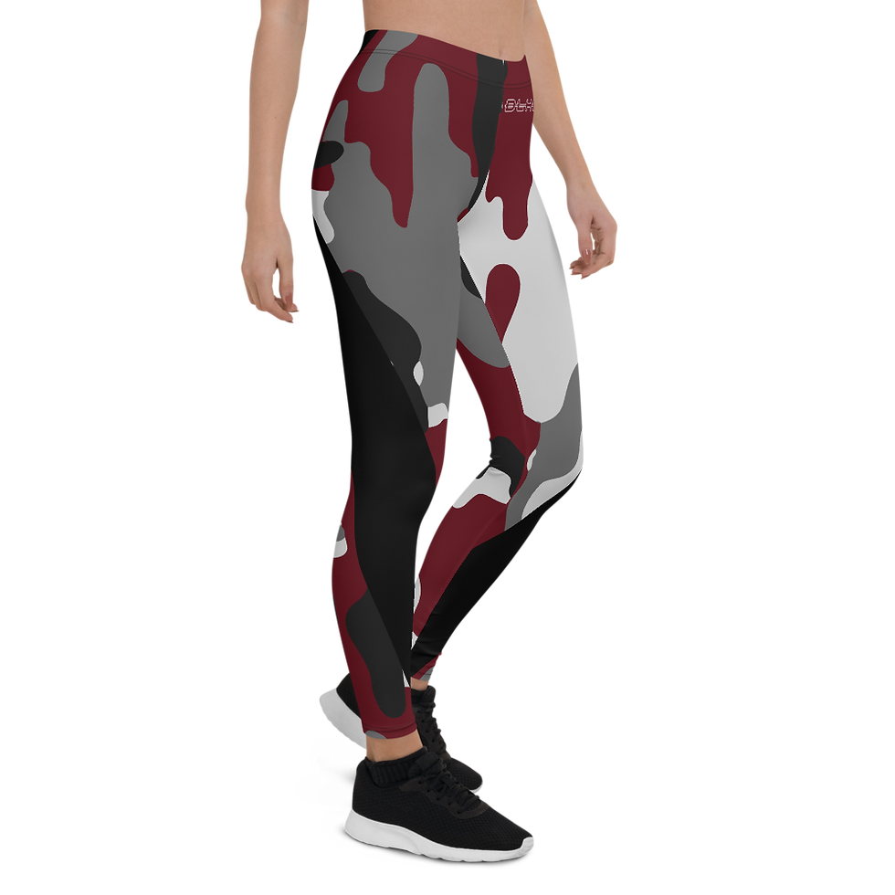 Thumbnail: DLHD MAROON CAMO LEGGINGS 