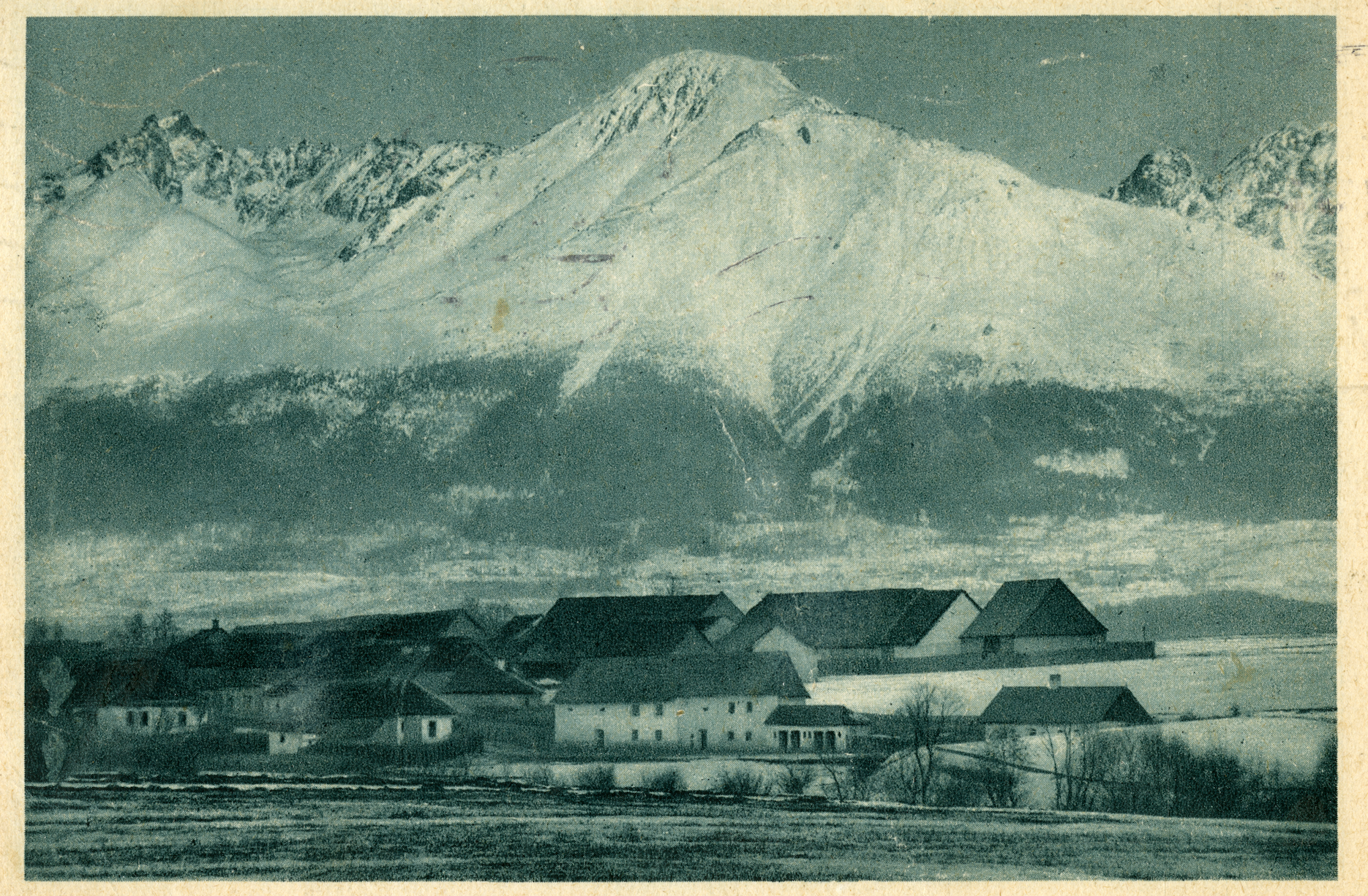 Village under the High Tatras, blue print
