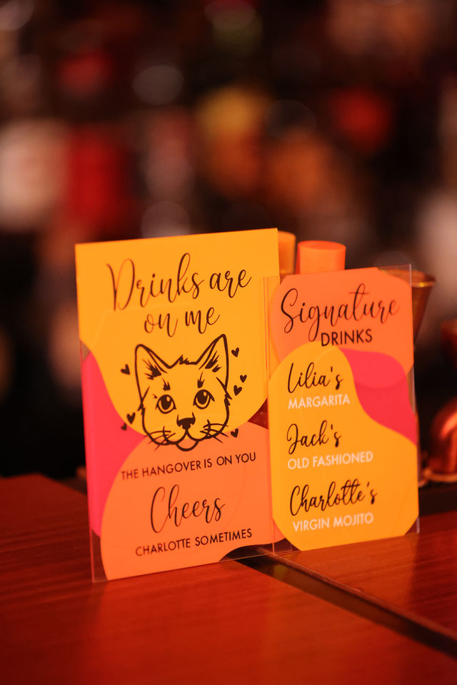 Vinyl on Acrylic Wedding Bar Sign