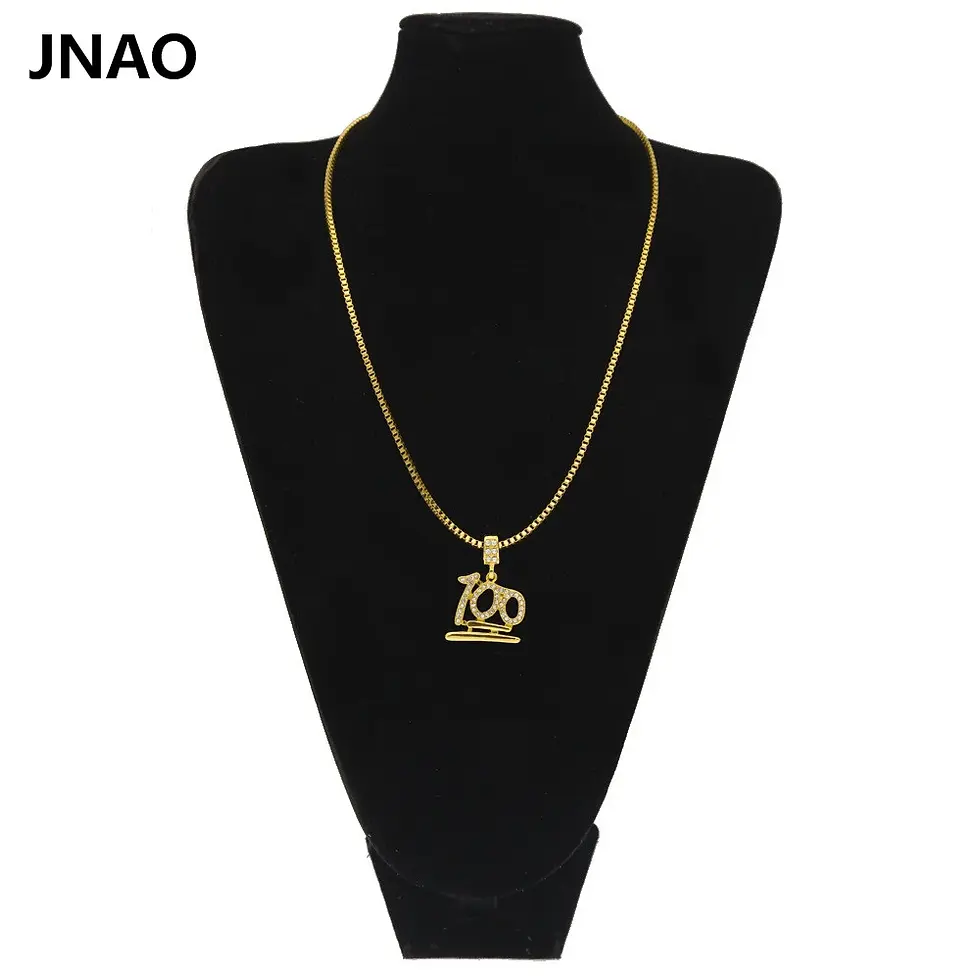 Miniatura: Cadena Colgante Jinao 18k 100 Colgante Hip Hop Punk Dj Joya