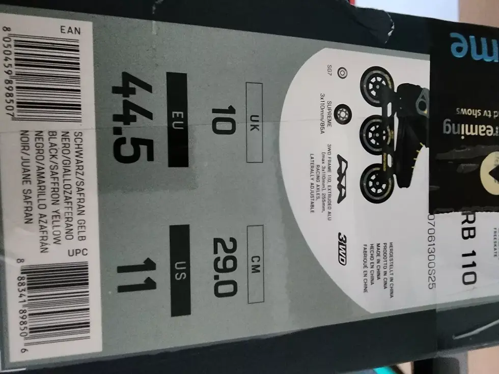 Miniatura: Rollerblade RB 110 Patines en línea unisex para adultos, negro/amarillo azafrán