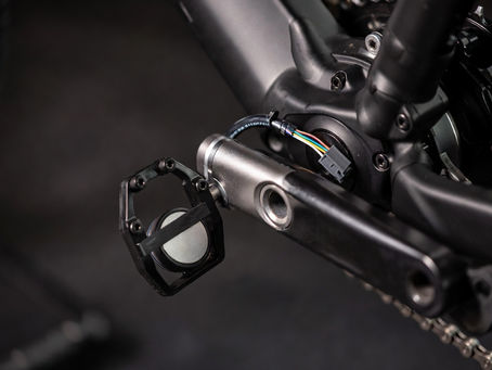 Close-up view of a PAS sensor installed on a TYCENTRE electric bike crank