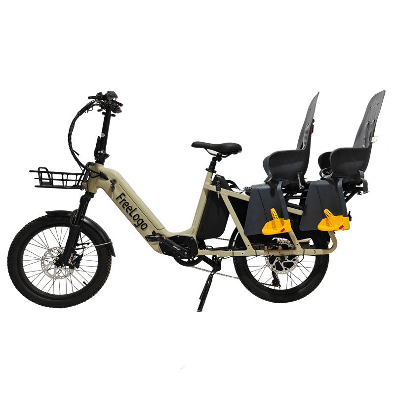Thumbnail: Dual Battery Packs Eelectric Stepthru Bicycle with Baby Seat(s)