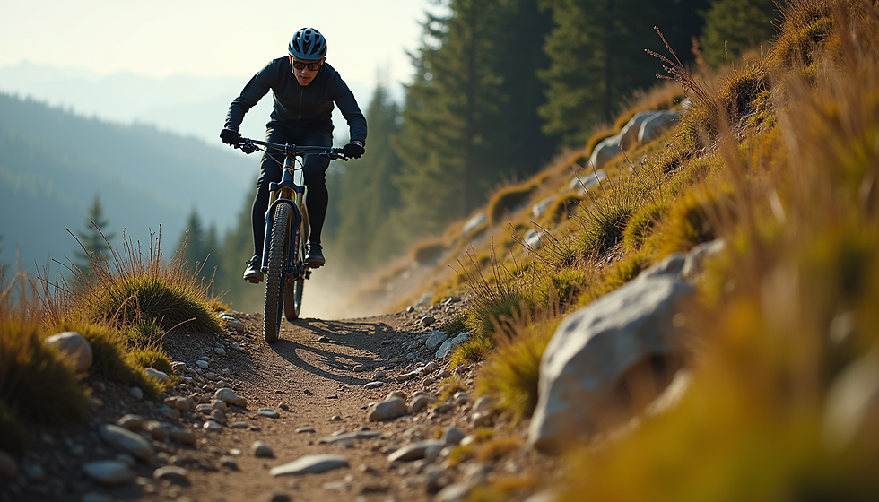 High angle view of a beautiful mountain landscape during sunrise