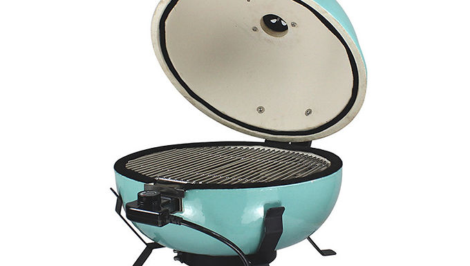 C-18E,18 " Ceramic Grill with Electric Power and Charcoal Fuel