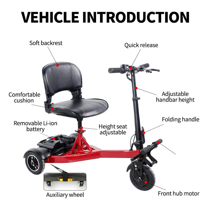 Thumbnail: Folding Mobility Scooter Electric Trike 200W USA Dropshipping Scooter EM11
