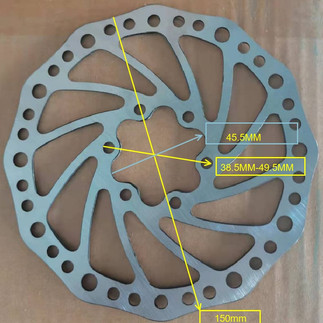 Close view of a brake rotor