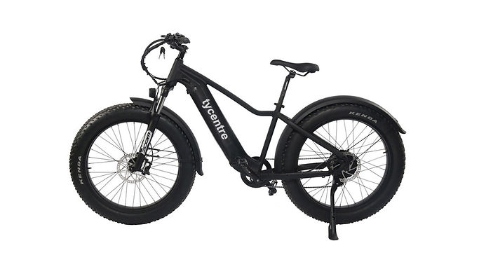 26" Fat Tires Snow Ebike Black Knight