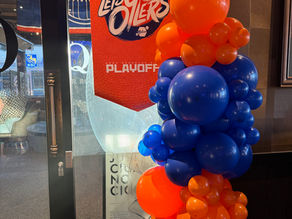 Let's Go Oilers! - Balloon Columns 