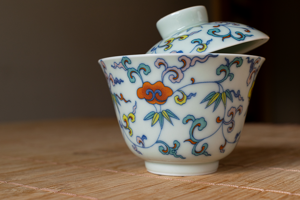 Miniatura: Wucai Chanzhi - Gaiwan 100ml-110ml 五彩缠枝