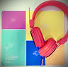 Red headphones on Wix pad