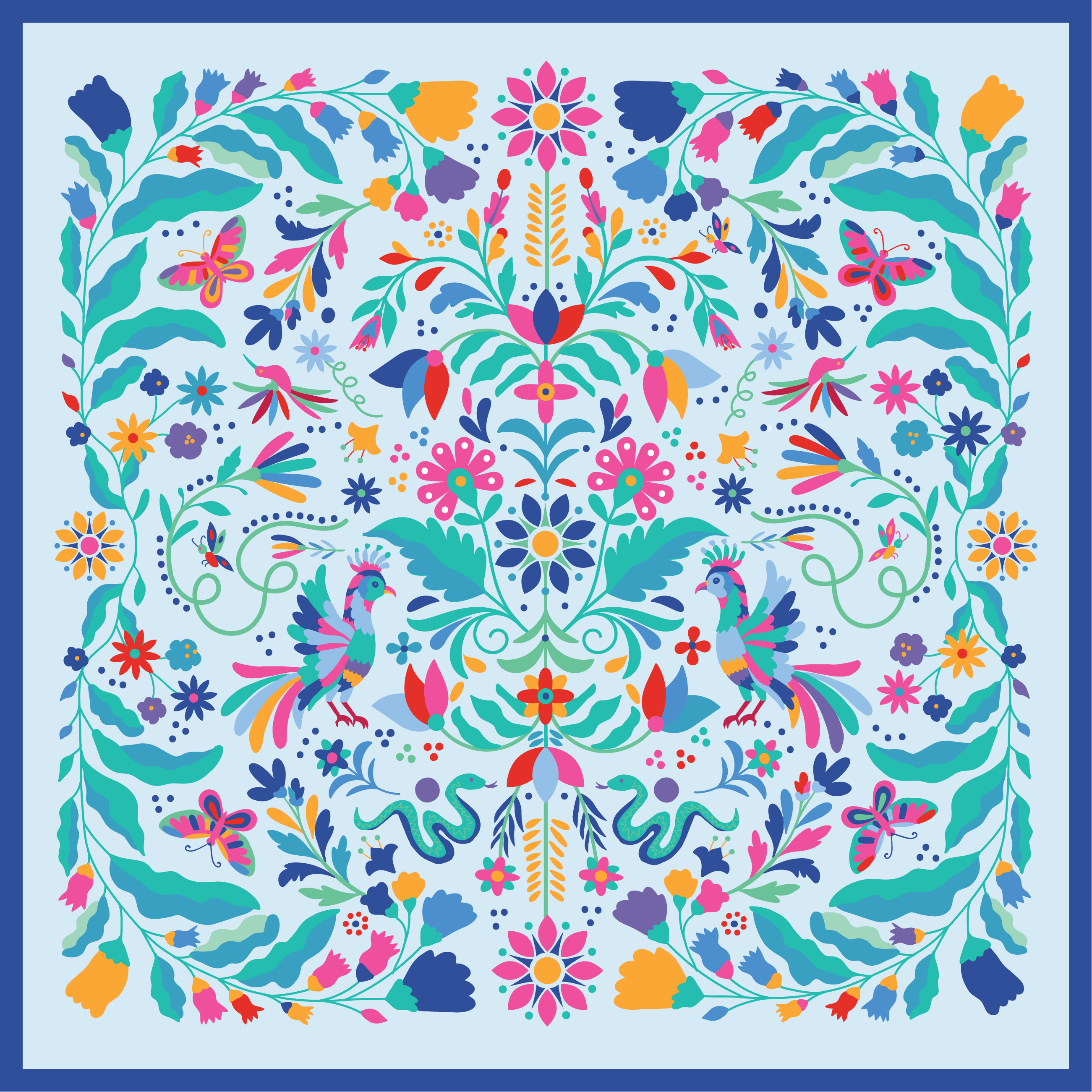 CB Grey Gala in the Garden Custom Silk Scarf