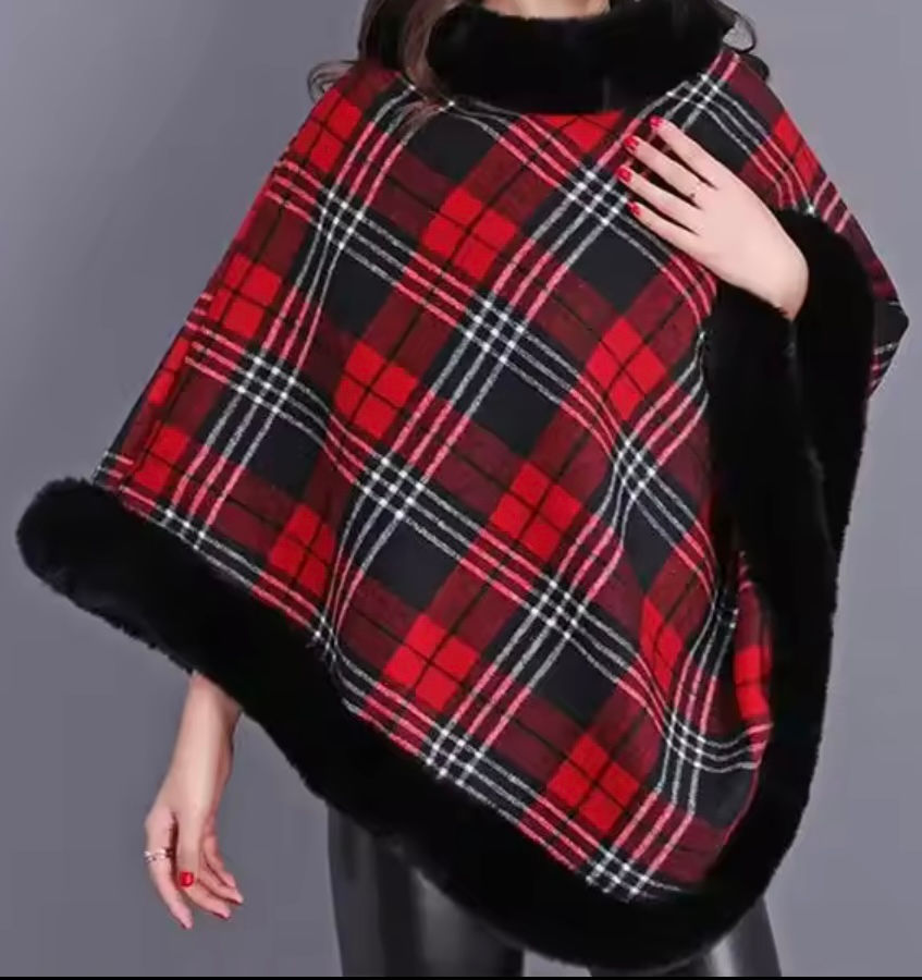 Thumbnail: Check Pattern Poncho