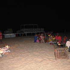 Animation during the night on river trip