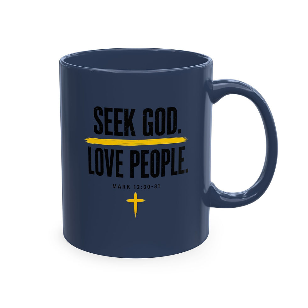 Thumbnail: Seek God. Love People. — Stacked Color Mug — alternate product view 12