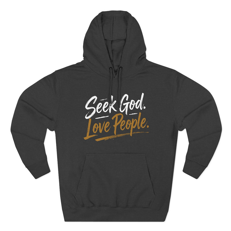 Thumbnail: Seek God. Love People. — Script Fleece Hoodie (Lane Seven) — alternate product view 8
