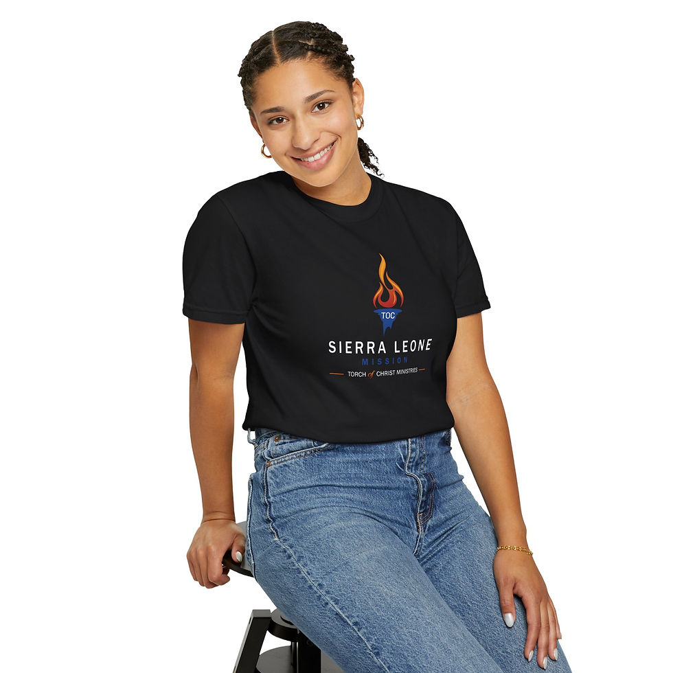 Sierra Leone Mission — Light to the Nations Tee (Comfort Colors), view 1