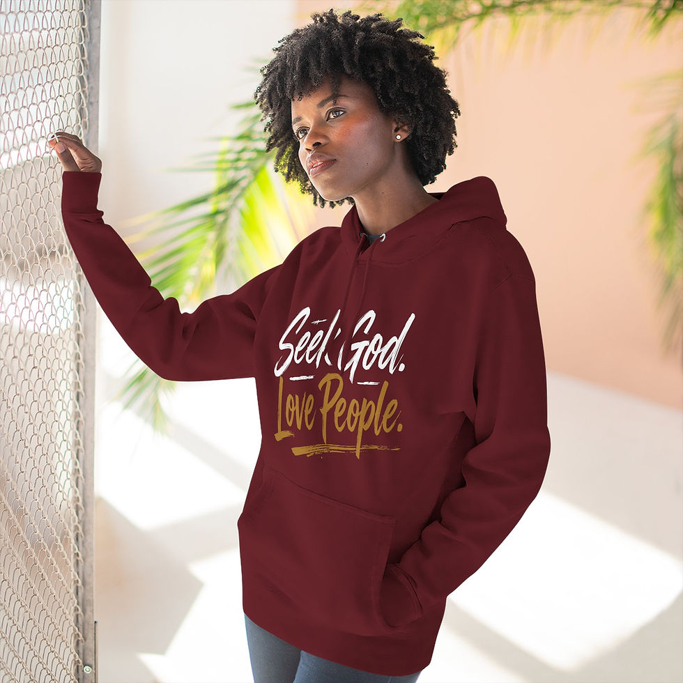 Thumbnail: Seek God. Love People. — Script Fleece Hoodie (Lane Seven) — alternate product view 15