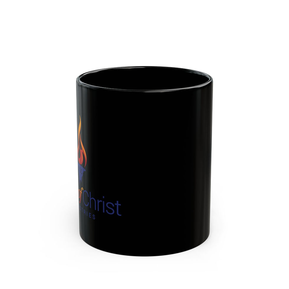 Torch Logo — Black Ceramic Mug (11/15 oz) — alternate product view 2