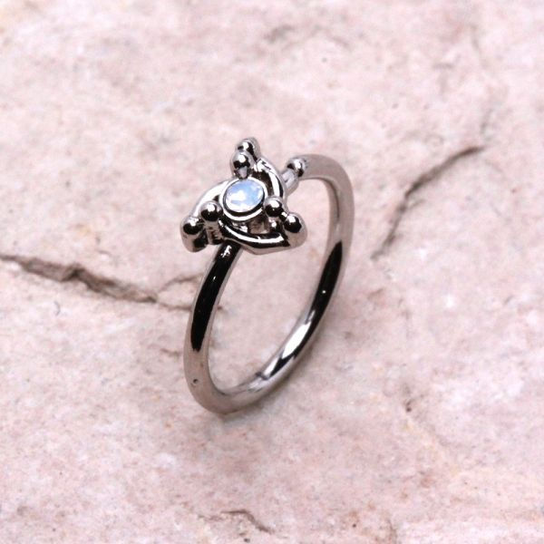 316L Stainless Steel Ornate Swirl Design Nose Hoop / Cartilage Earring