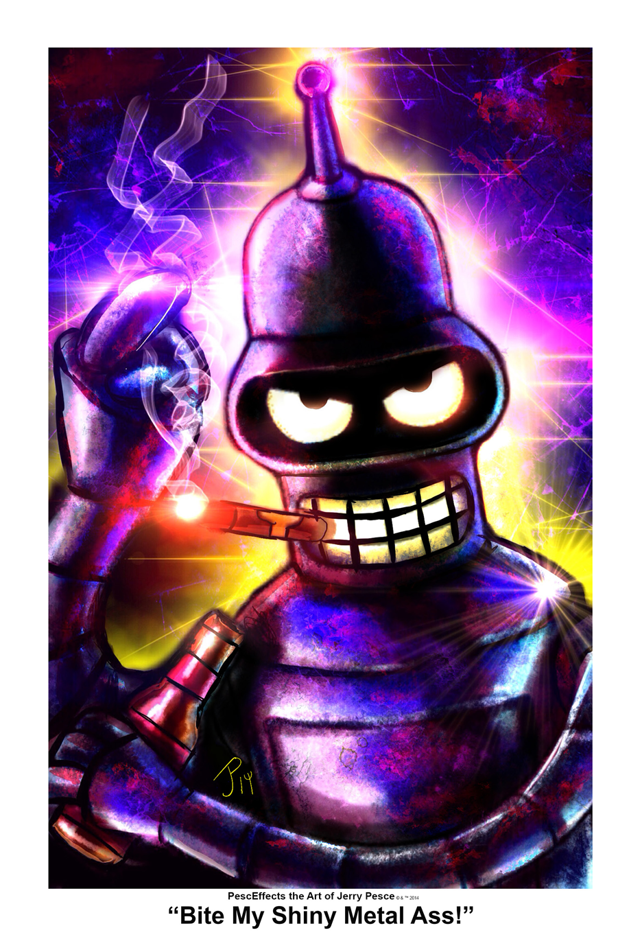 Thumbnail: "Bite My Shiny Metal Ass!" Art Print