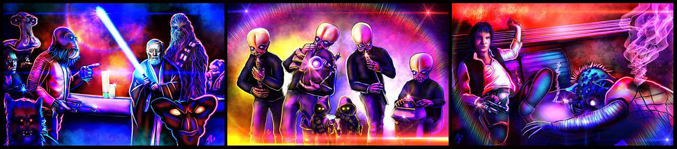 "The Cantina Set" 3-Piece SET Art Prints