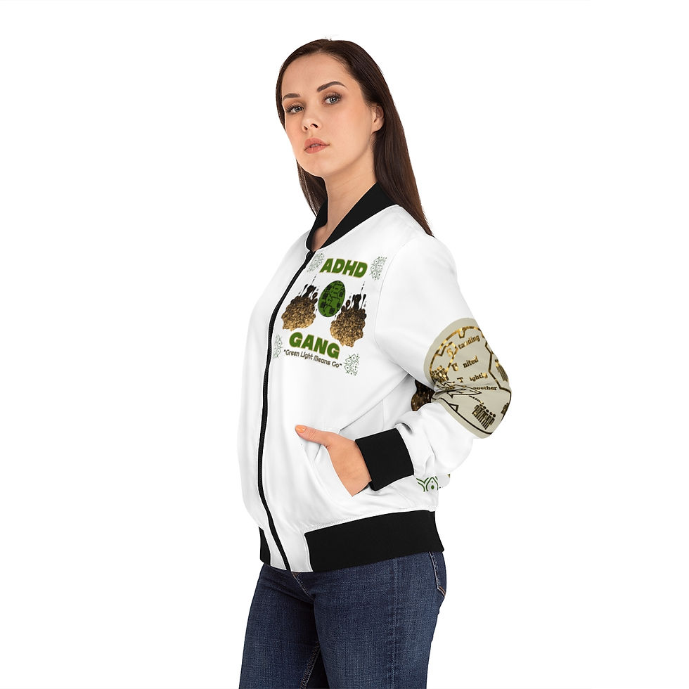 Thumbnail: ADHD GANG Women's Bomber Jacket (AOP)