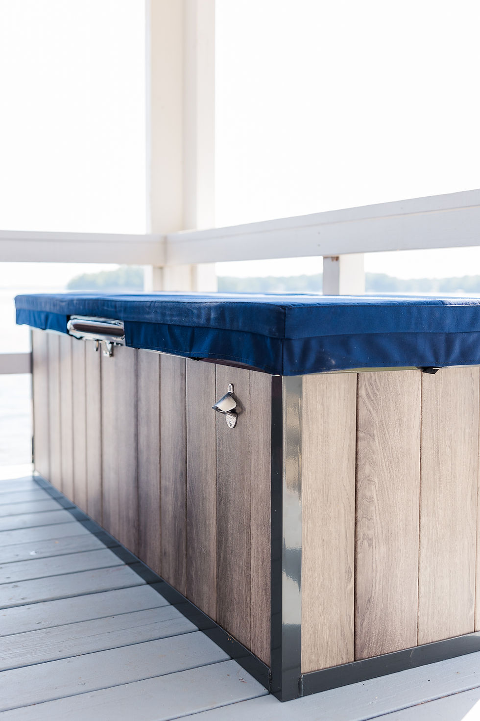 Dock Box storage bin, essential dock accessories by LakeEze.