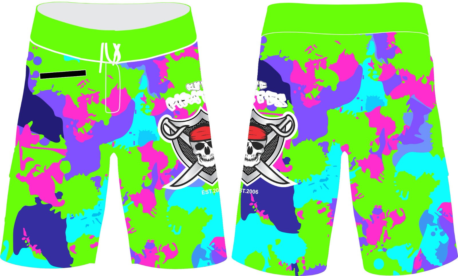 Men's Board Shorts -Neon