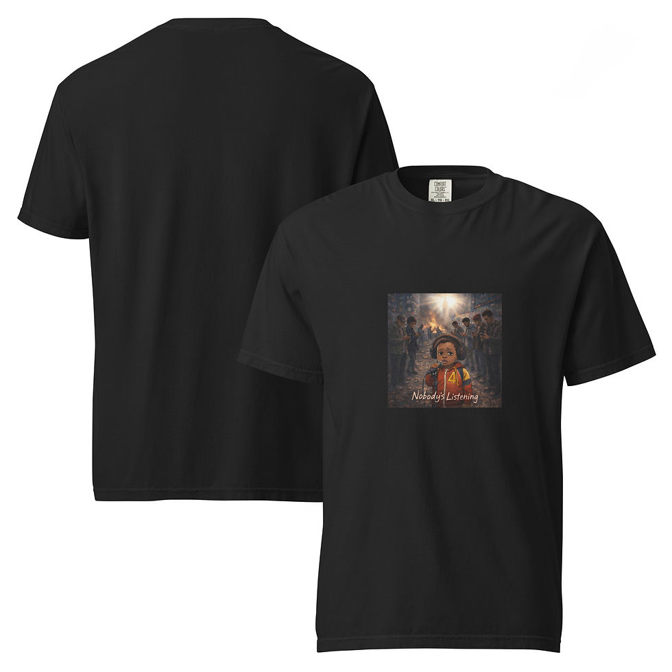 Thumbnail: Nobody's Listening Unisex Garment-Dyed Heavyweight T-Shirt