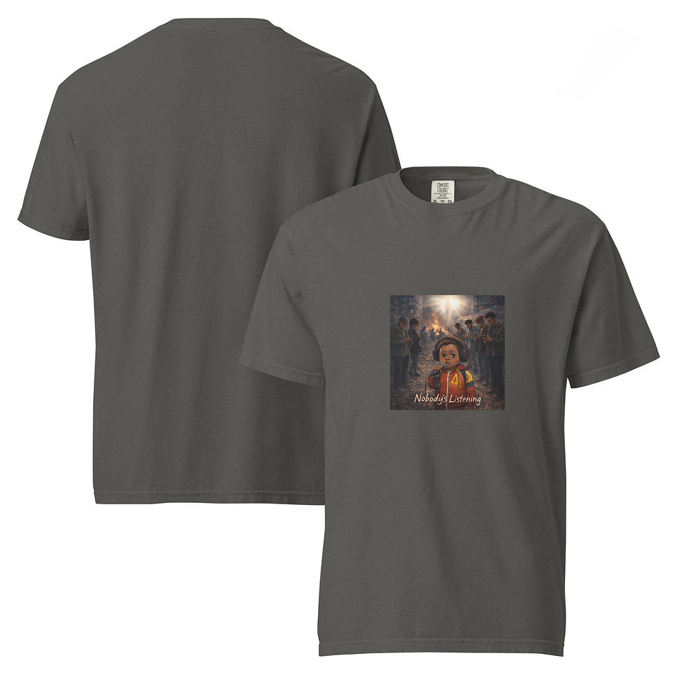 Thumbnail: Nobody's Listening Unisex Garment-Dyed Heavyweight T-Shirt