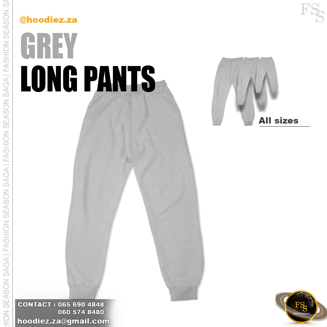 Grey Plain Pants