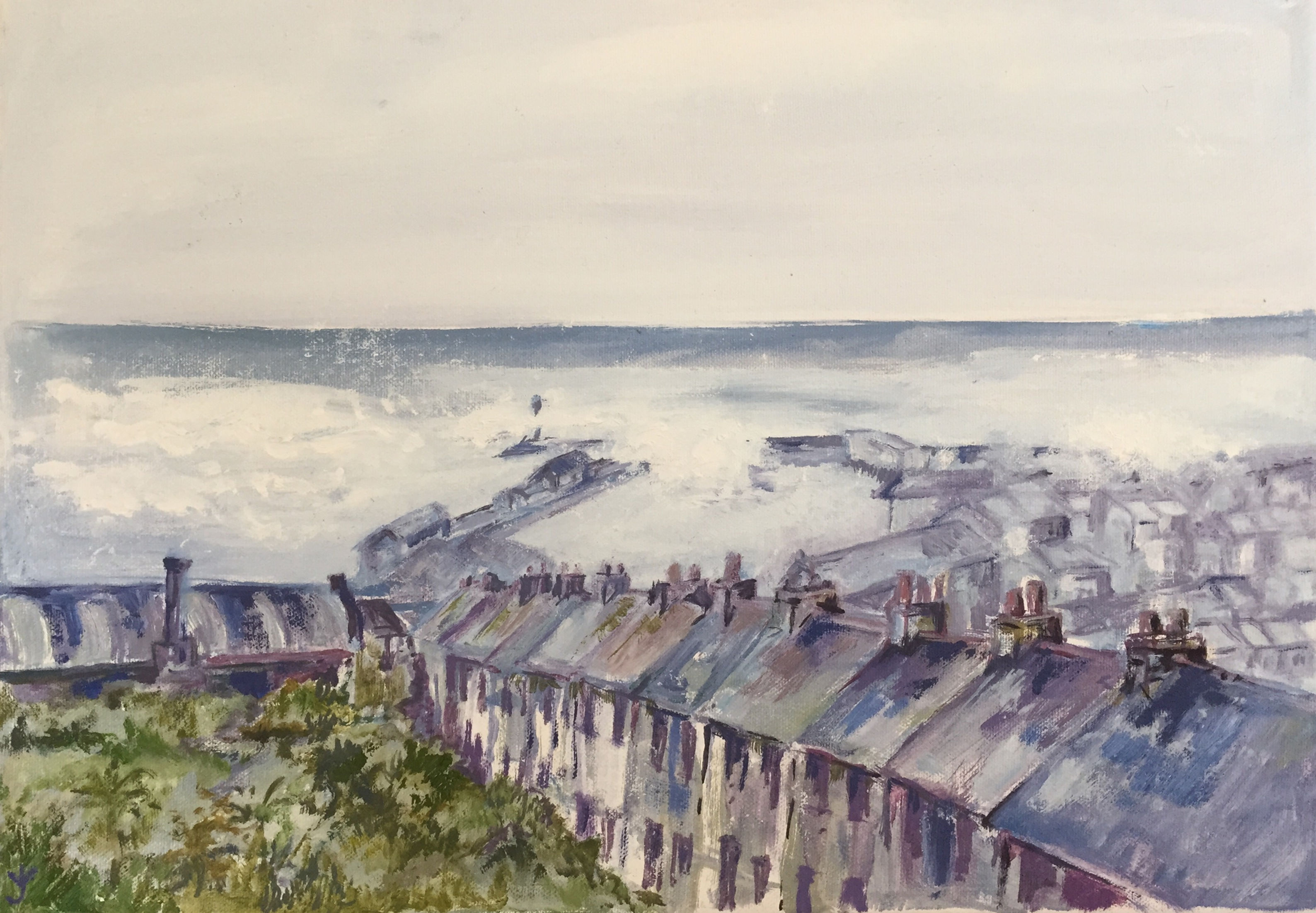 Cornish Winter - SeaScape - Original Oil Painting on Canvas