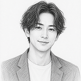 30代男性波巻きパーマ