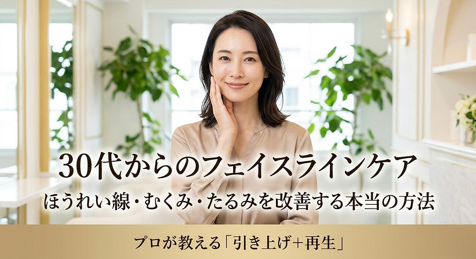 30代からのフェイスラインケア|ほうれい線・むくみ・たるみを改善する本当の方法
