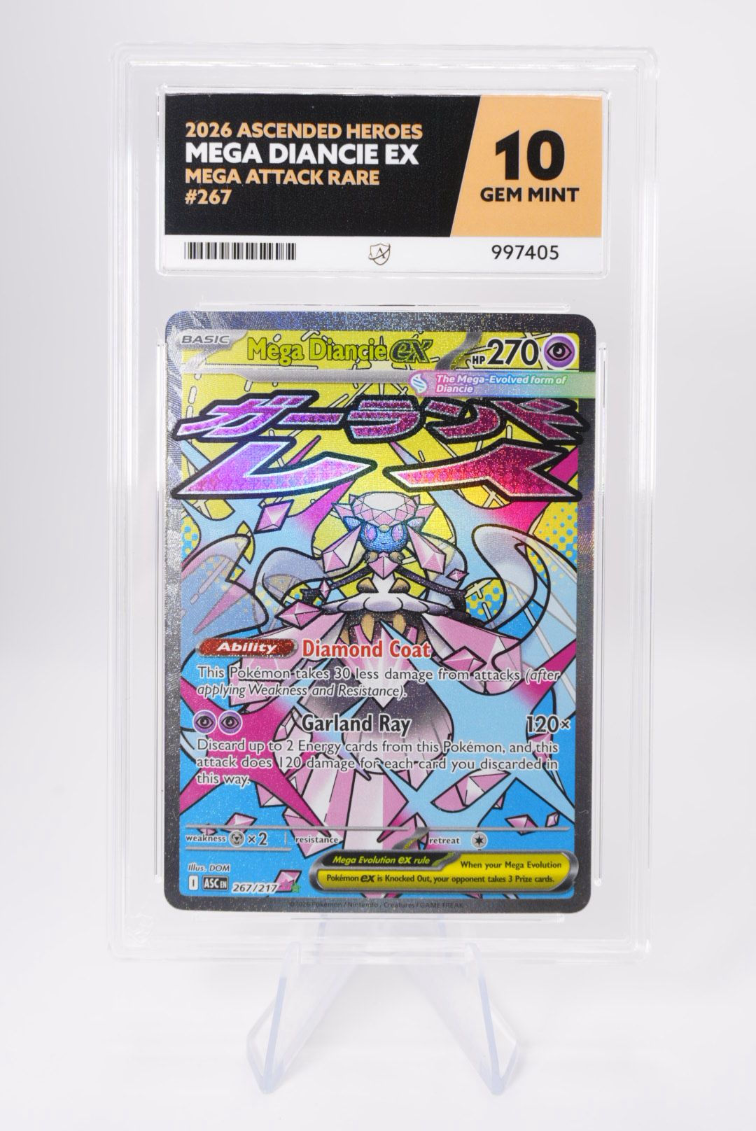 Pokémon Mega Diancie EX - Ace Graded 10
