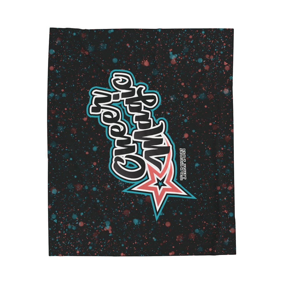 New Logo Cheer Magic All-Stars Velveteen Plush Blanket — Teal and Coral