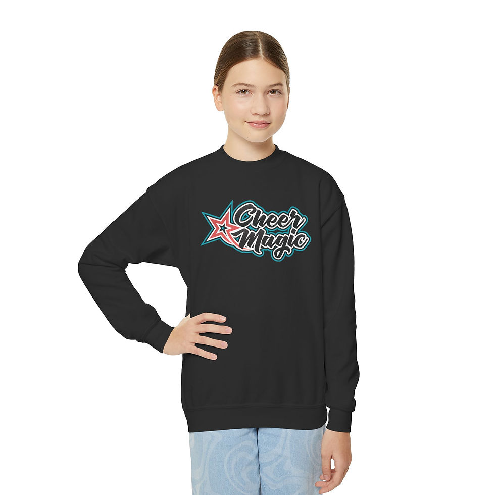 Thumbnail: Cheer Magic Youth Crewneck Sweatshirt — Gildan