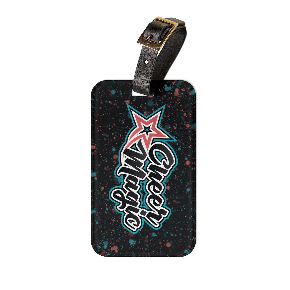 Thumbnail: Cheer Magic Acrylic Luggage Tag - Black Splatter