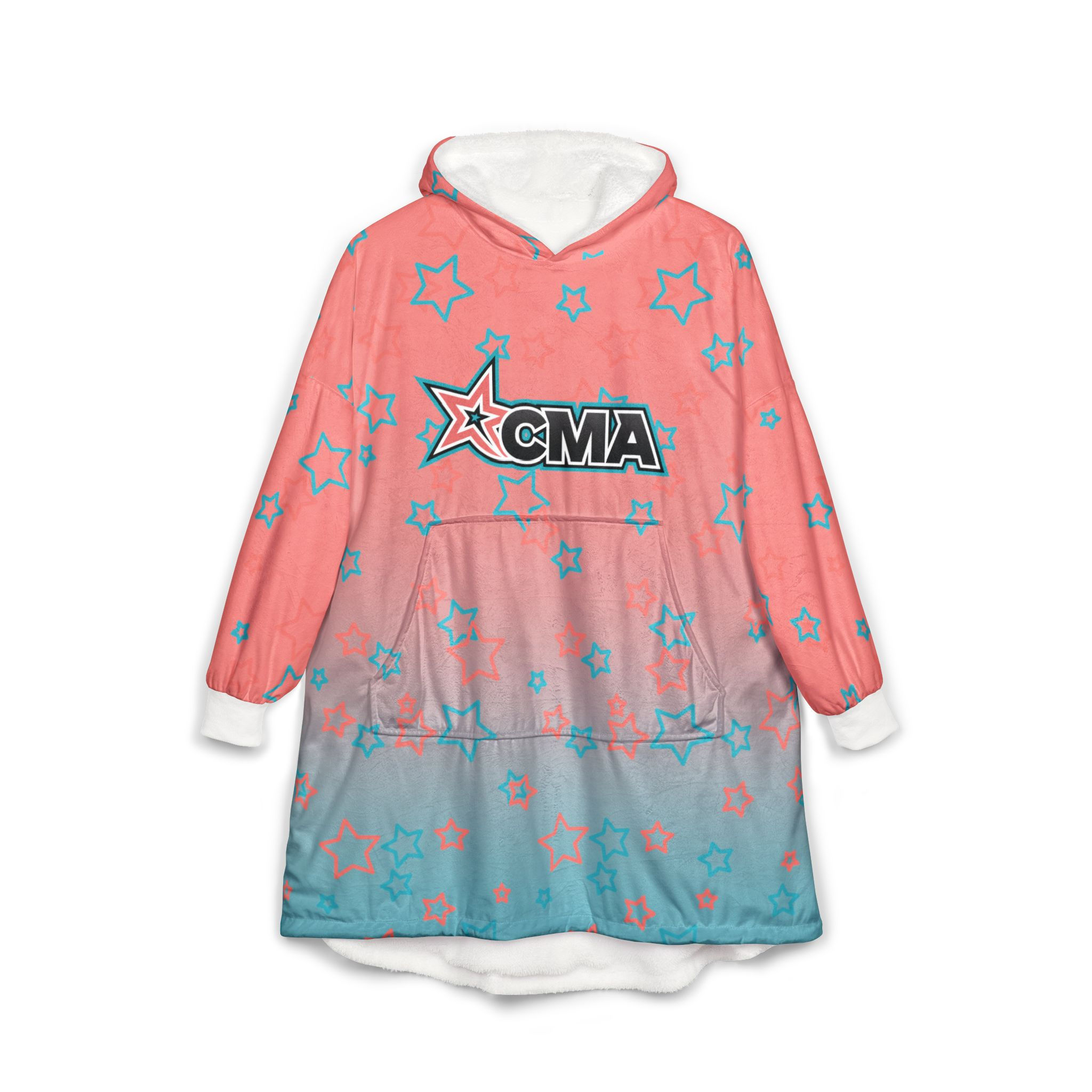 CMA Logo Hooded Blanket — Cozy Sherpa Star Fade