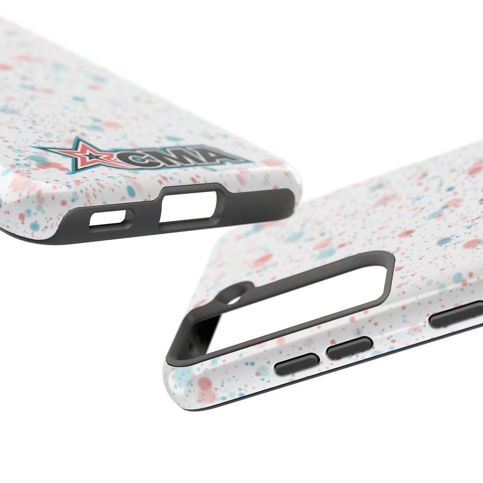 Thumbnail: CMA Tough Phone Case — White Splatter (Samsung Galaxy S21, S22, S23, S24, S25)