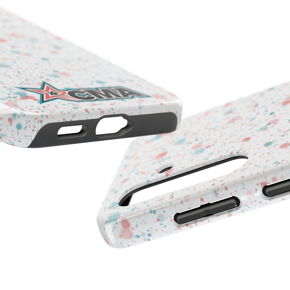 Thumbnail: CMA Tough Phone Case — White Splatter (Samsung Galaxy S21, S22, S23, S24, S25)