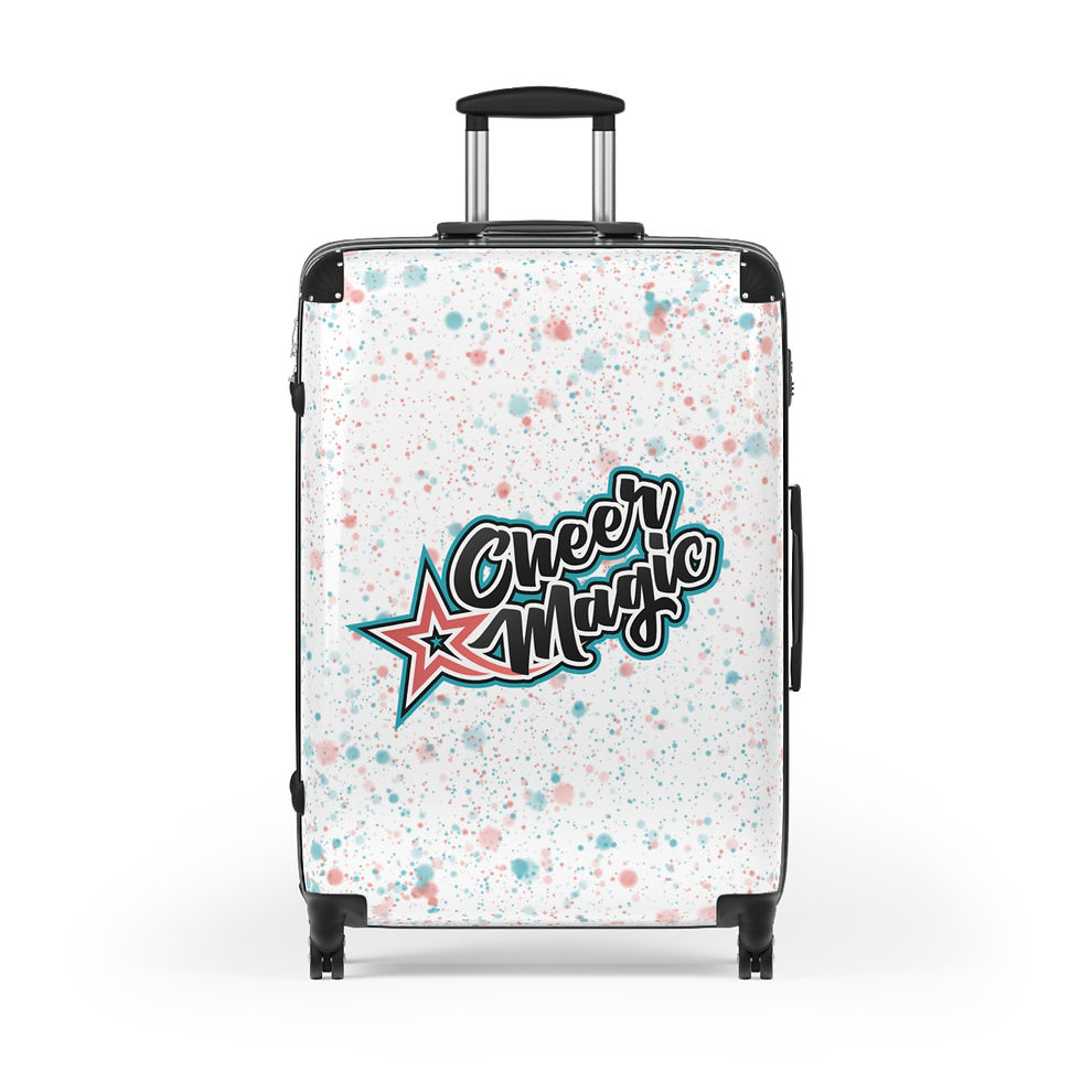 Thumbnail: Cheer Magic Suitcase - Coral Teal White Splatter 