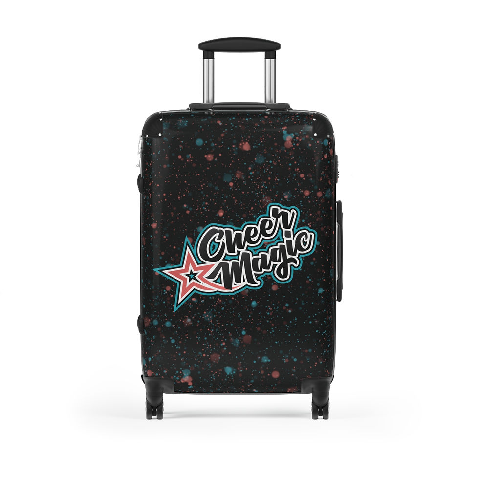 Thumbnail: Cheer Magic Suitcase - Coral Teal Black Splatter 