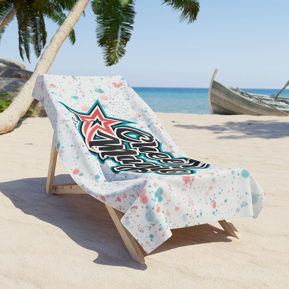 Thumbnail: Cheer Magic Beach Towel — New Logo White Splatter