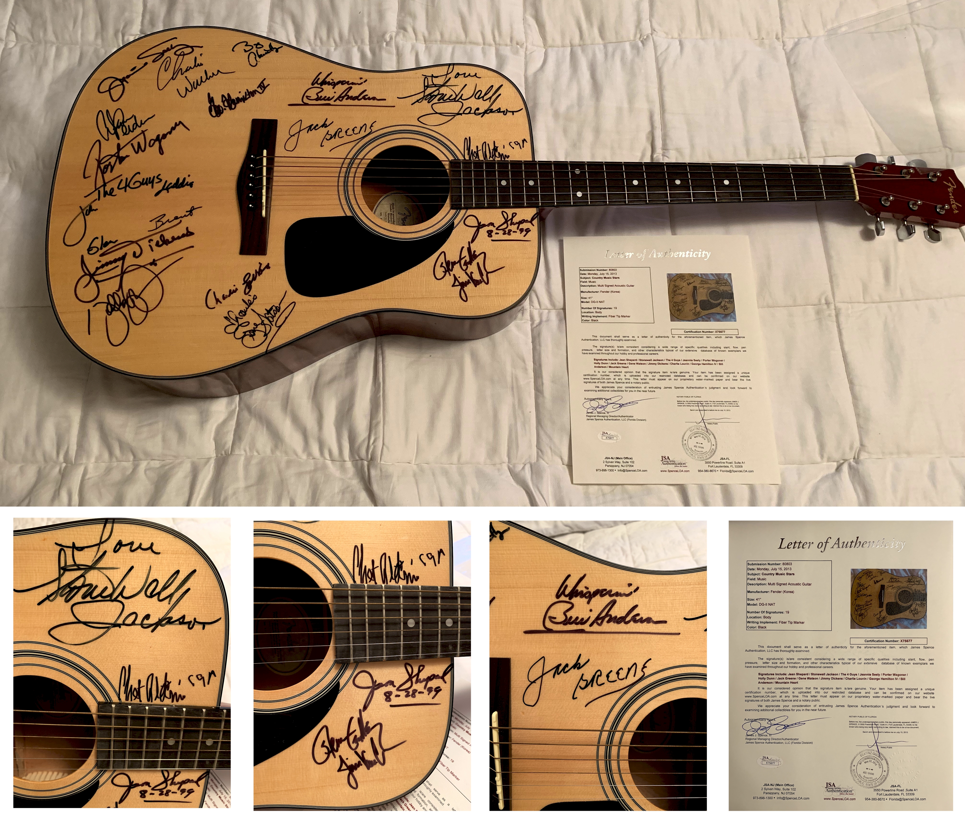 Country Legends Signed Guitar