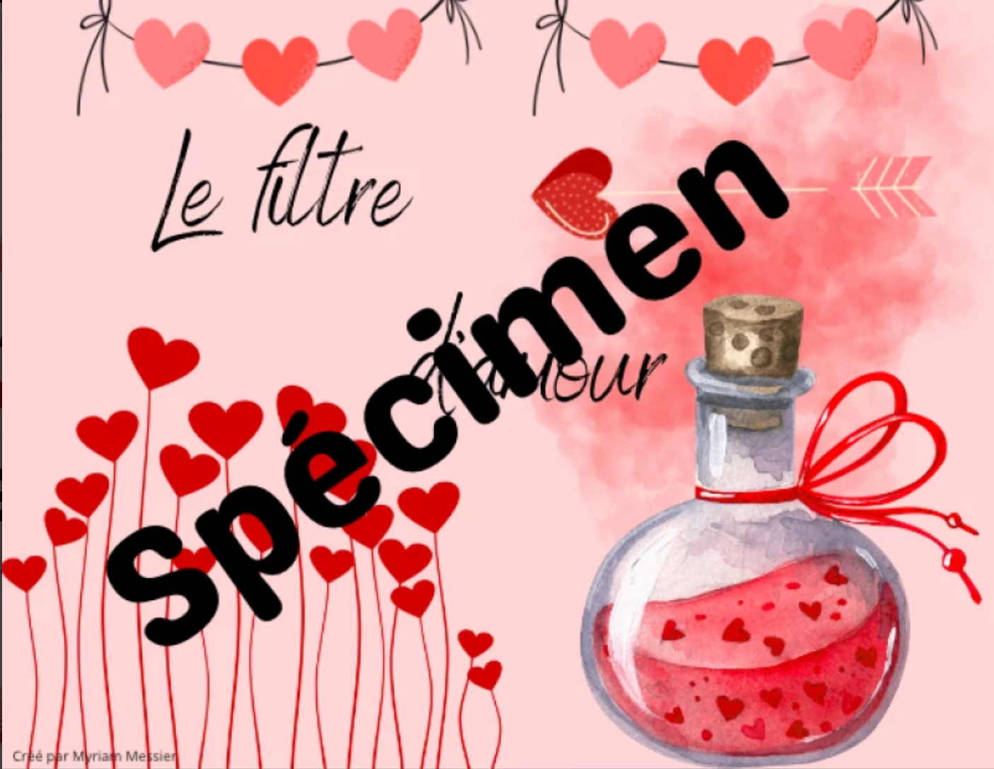 Les filtres d'amour - défi maths, 3e cycle