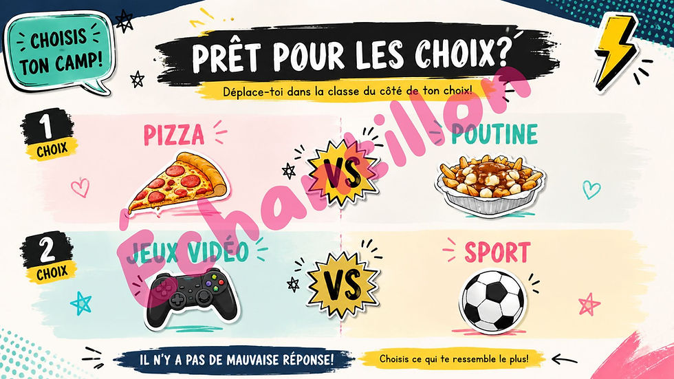 Miniature : Jeu CCQ - Choisis ton camp!