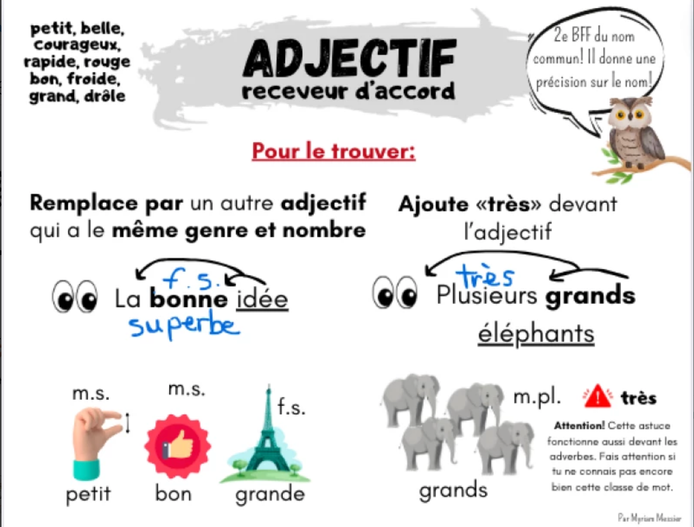 Affiches classe de mots