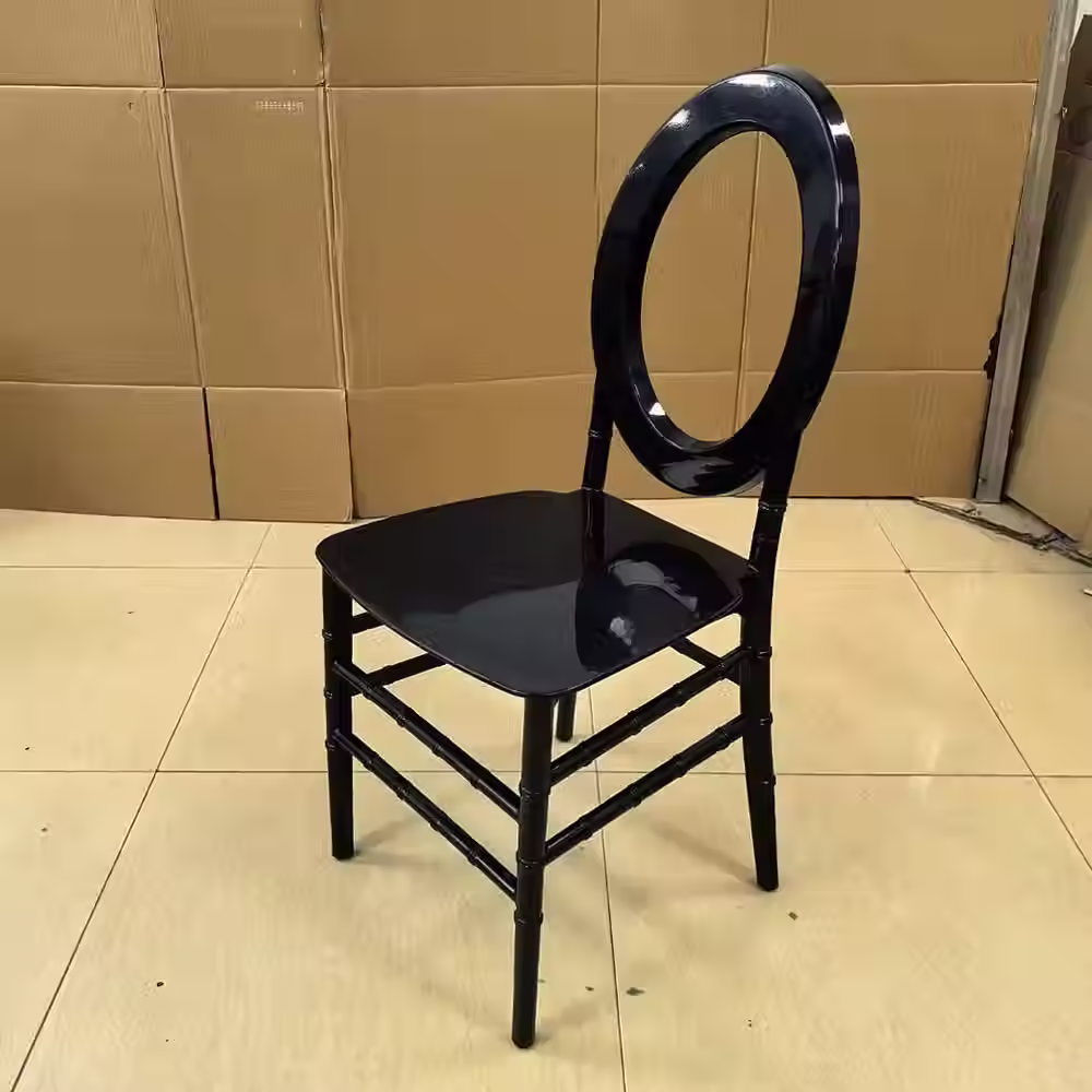 Plastic Black O-Back Chair